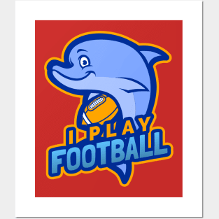 I Play Football Design T-shirt Coffee Mug Apparel Notebook Sticker Gift Mobile Cover Posters and Art